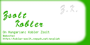 zsolt kobler business card